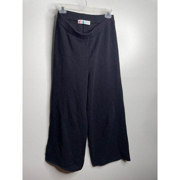 NEW Free People FP Beach Hailee Sweater Top & Pants Set Waffle Knit Sz XS Black - Picture 5 of 7